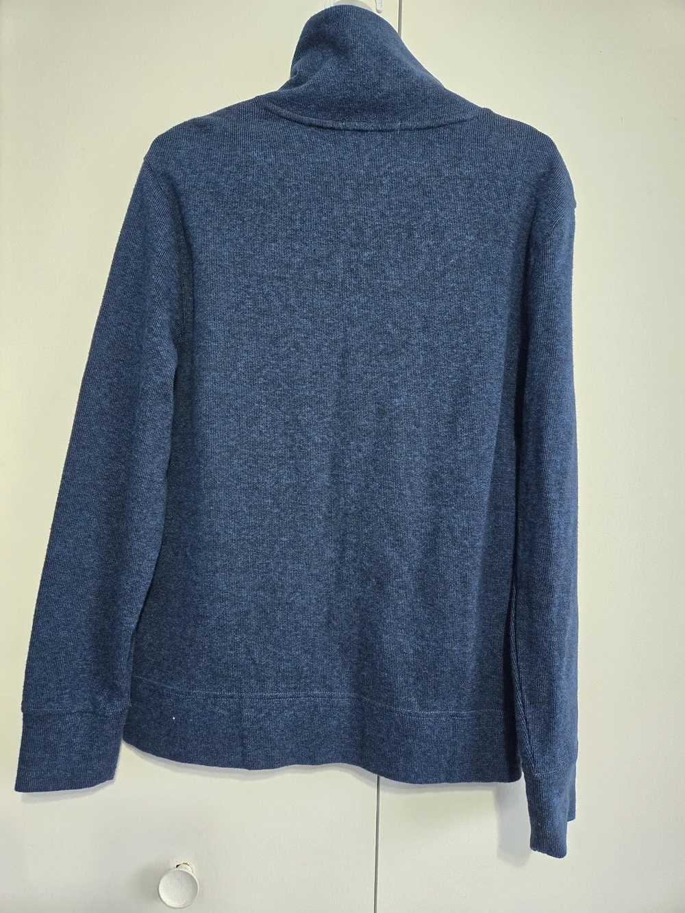 Banana Republic Turtleneck Sweater Medium Blue Knit 100%‎ Cotton Lightweight